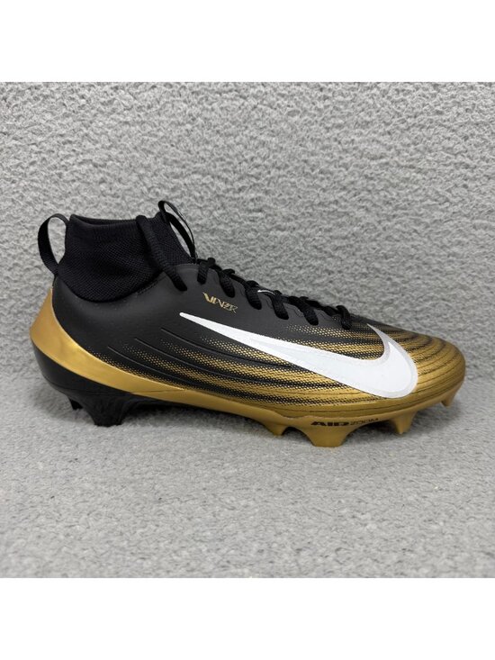 Nike Air Zoom Vapor Pro 1 Mens 10 Shoes Black Metallic Gold 2025 Football Cleats main image 4